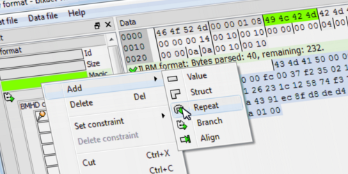 Screenshot of bixact_view in action